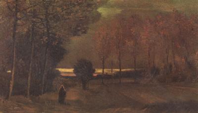 Vincent Van Gogh Autumn Landscape at Dusk (nn04) oil painting image